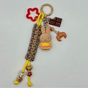 Miffy Handmade Bag Charm - Tan Bunny with Yellow Sweater